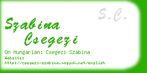 szabina csegezi business card